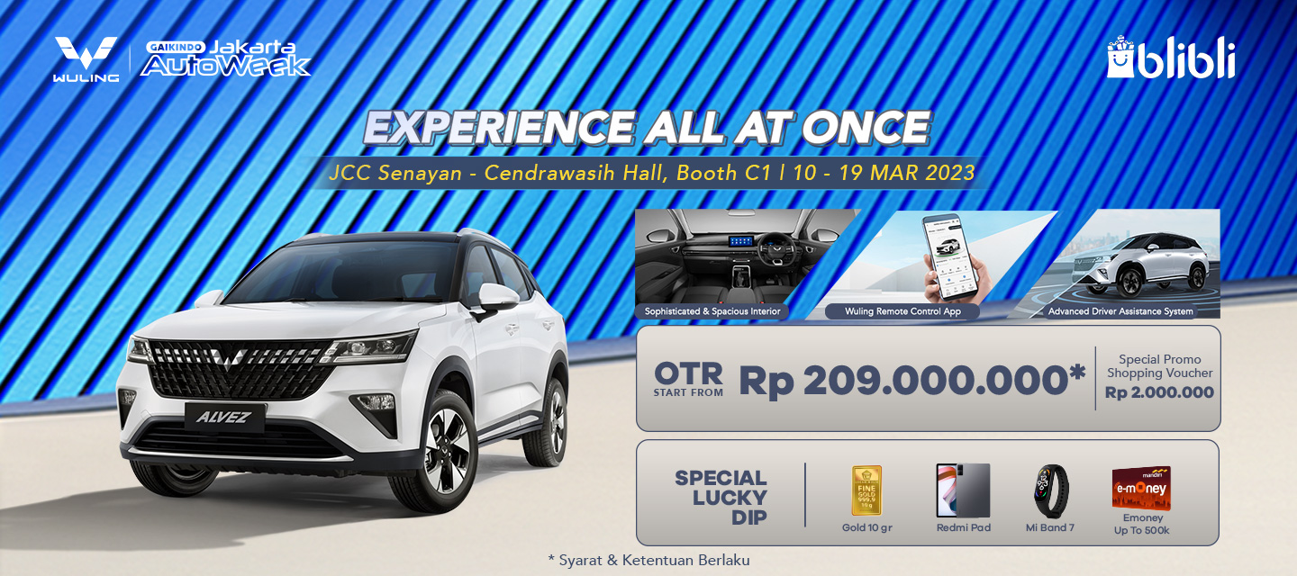 Beli Wuling Alvez dapat Promo Spesial di GJAW 2023! Beli Wuling Alvez dapat Promo Spesial di GJAW 2023!