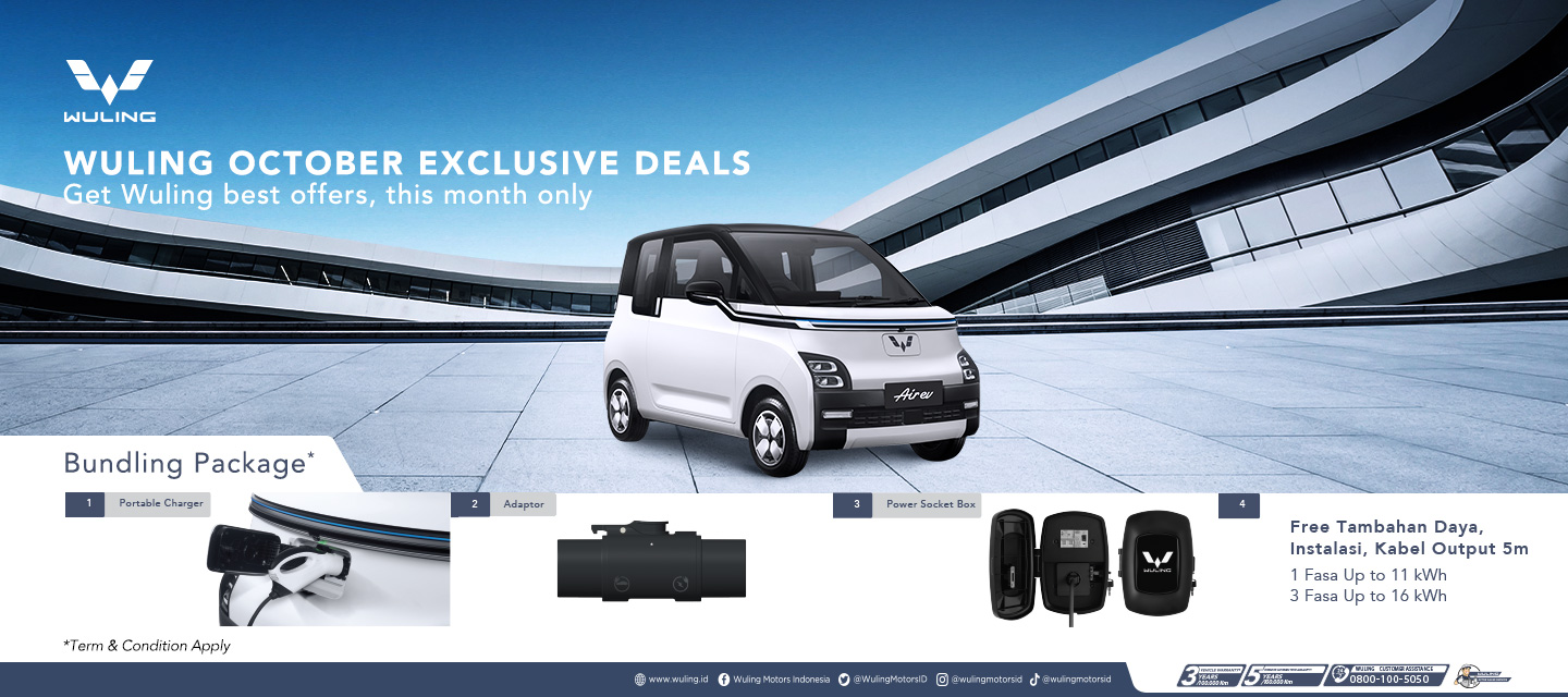 Bundling Package Wuling Air ev Bulan Oktober 2022 Bundling Package Wuling Air ev Bulan Oktober 2022